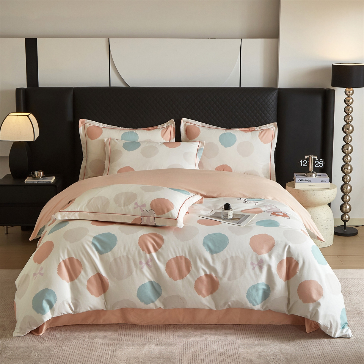 91家纺网 家纺一手货源 找家纺 （总）曼秀琳 2026新款铂金棉数码印花四件套(全棉133*76) 可提供买家秀图片