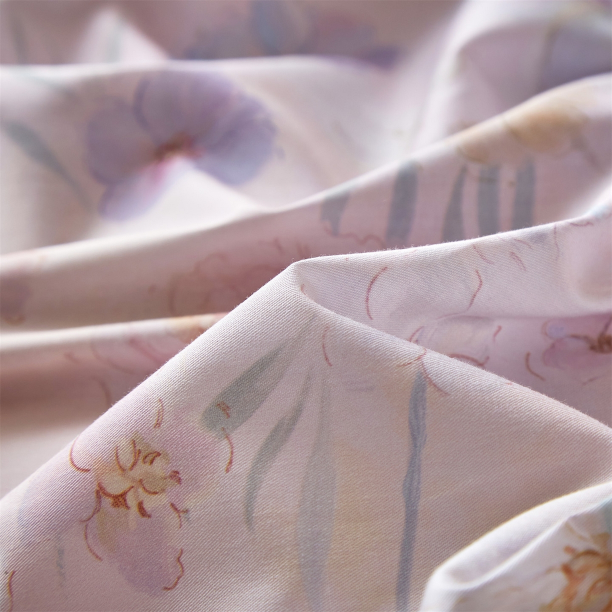 91家纺网 家纺一手货源 找家纺 曼秀琳 2026新款铂金棉数码印花四件套(全棉133*76) 可提供买家秀图片 甜梦-粉