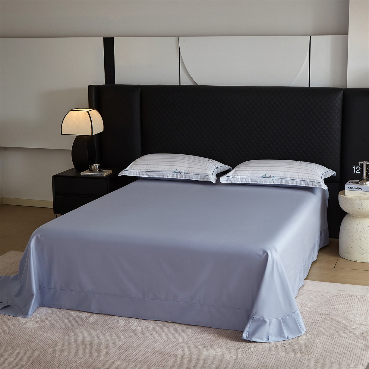 91家纺网 家纺一手货源 找家纺 曼秀琳 2026新款铂金棉数码印花四件套(全棉133*76) 可提供买家秀图片 小奶盖-兰