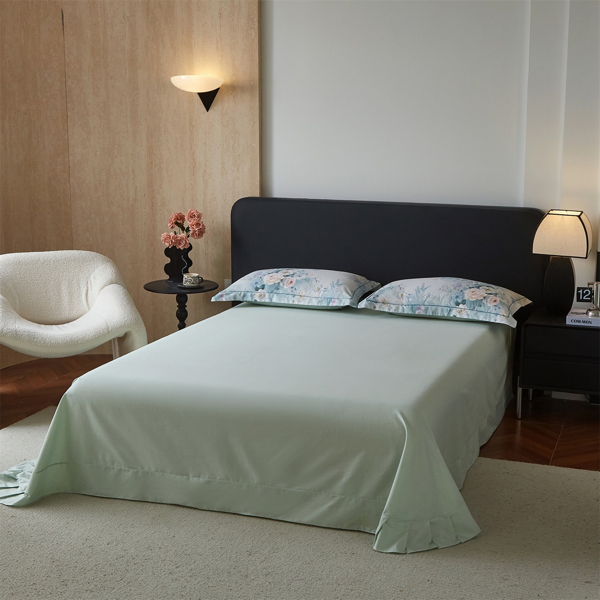 91家纺网 家纺一手货源 找家纺 曼秀琳 2026新款铂金棉数码印花四件套(全棉133*76) 可提供买家秀图片 馨颜-兰