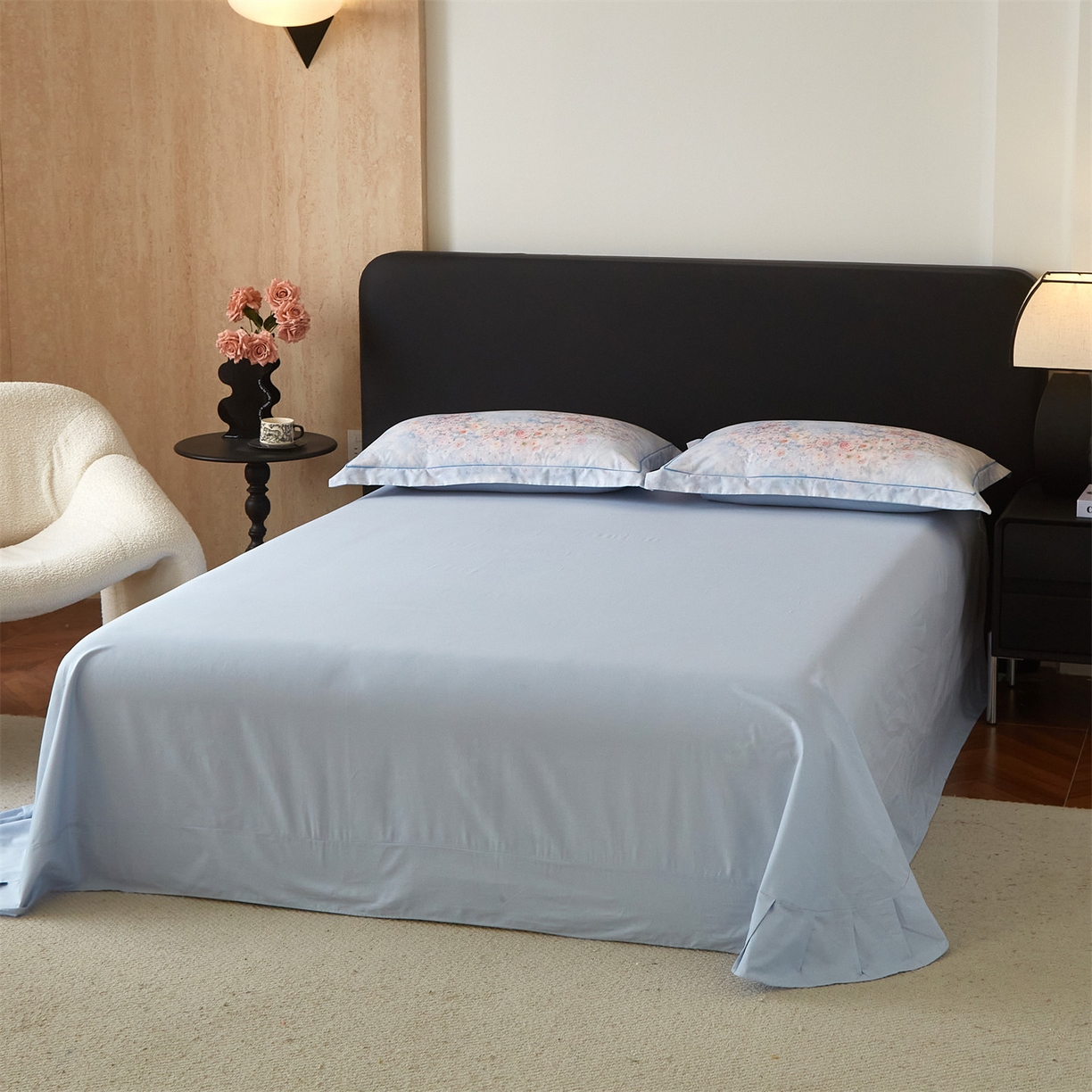 91家纺网 家纺一手货源 找家纺 曼秀琳 2026新款铂金棉数码印花四件套(全棉133*76) 可提供买家秀图片 油画意境-兰