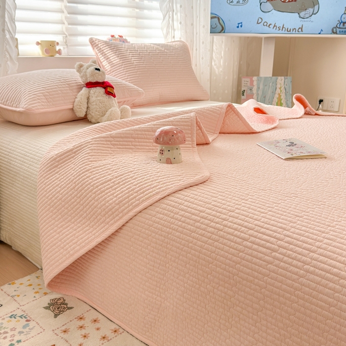 91家纺网 家纺一手货源 找家纺 （总）雅萱家纺 2026新款双面全棉高温砂洗床盖系列