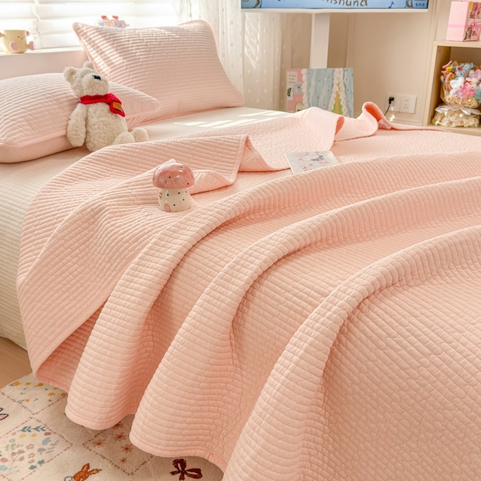 91家纺网 家纺一手货源 找家纺 （总）雅萱家纺 2026新款双面全棉高温砂洗床盖系列