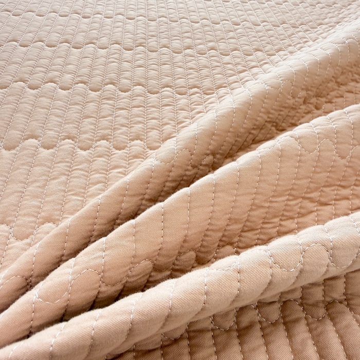 91家纺网 家纺一手货源 找家纺 雅萱家纺 2026新款双面全棉高温砂洗床盖系列 时尚咖