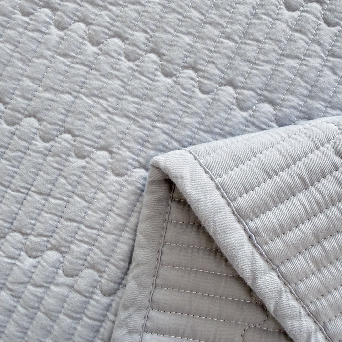 91家纺网 家纺一手货源 找家纺 雅萱家纺 2026新款双面全棉高温砂洗床盖系列 晴空蓝