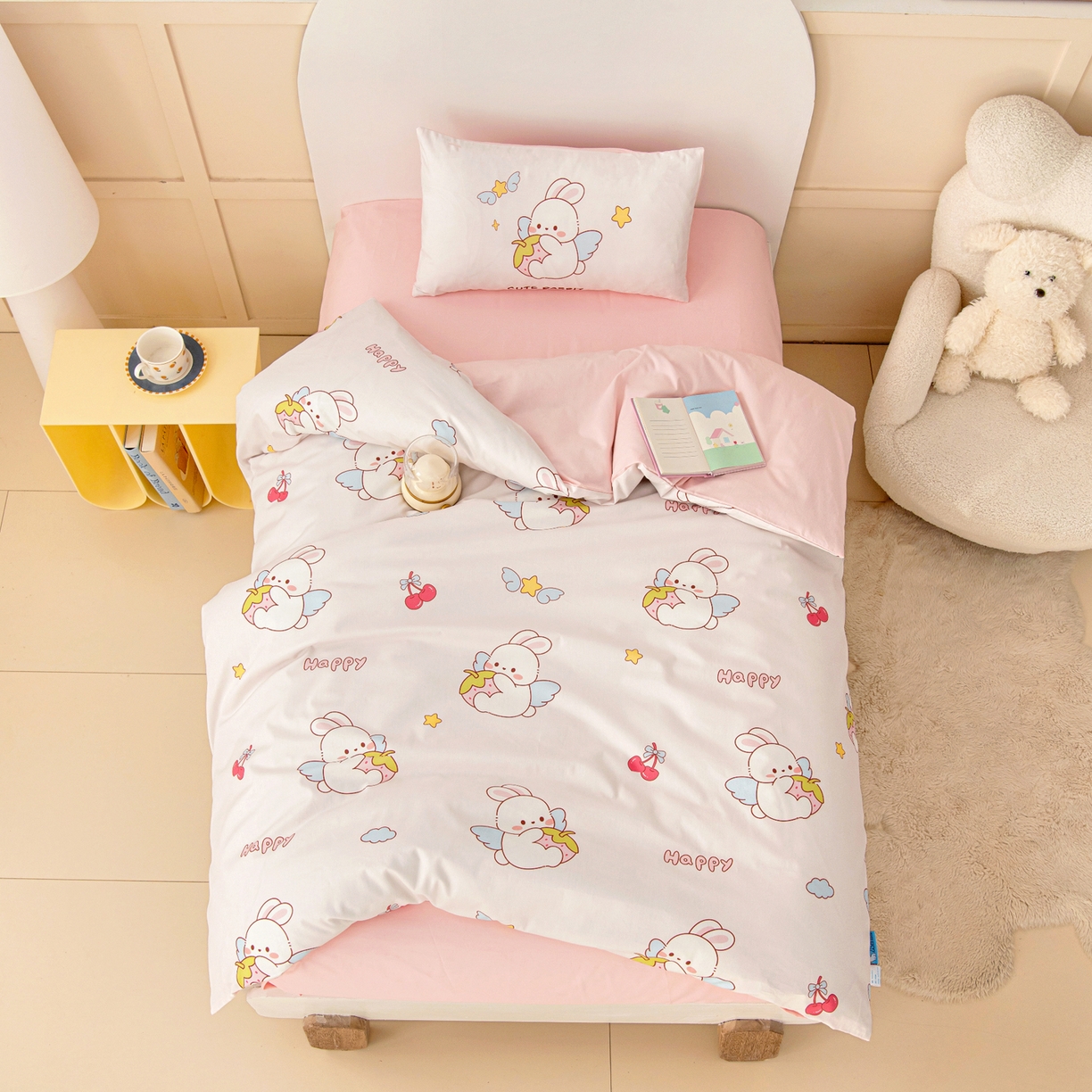 91家纺网 家纺一手货源 找家纺 （总）御棉坊 2026新款A类全棉纯棉40S数码印花幼儿园入园三件套被子宝宝午睡被芯六件套