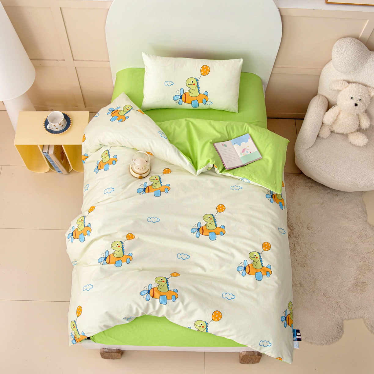 91家纺网 家纺一手货源 找家纺 （总）御棉坊 2026新款A类全棉纯棉40S数码印花幼儿园入园三件套被子宝宝午睡被芯六件套