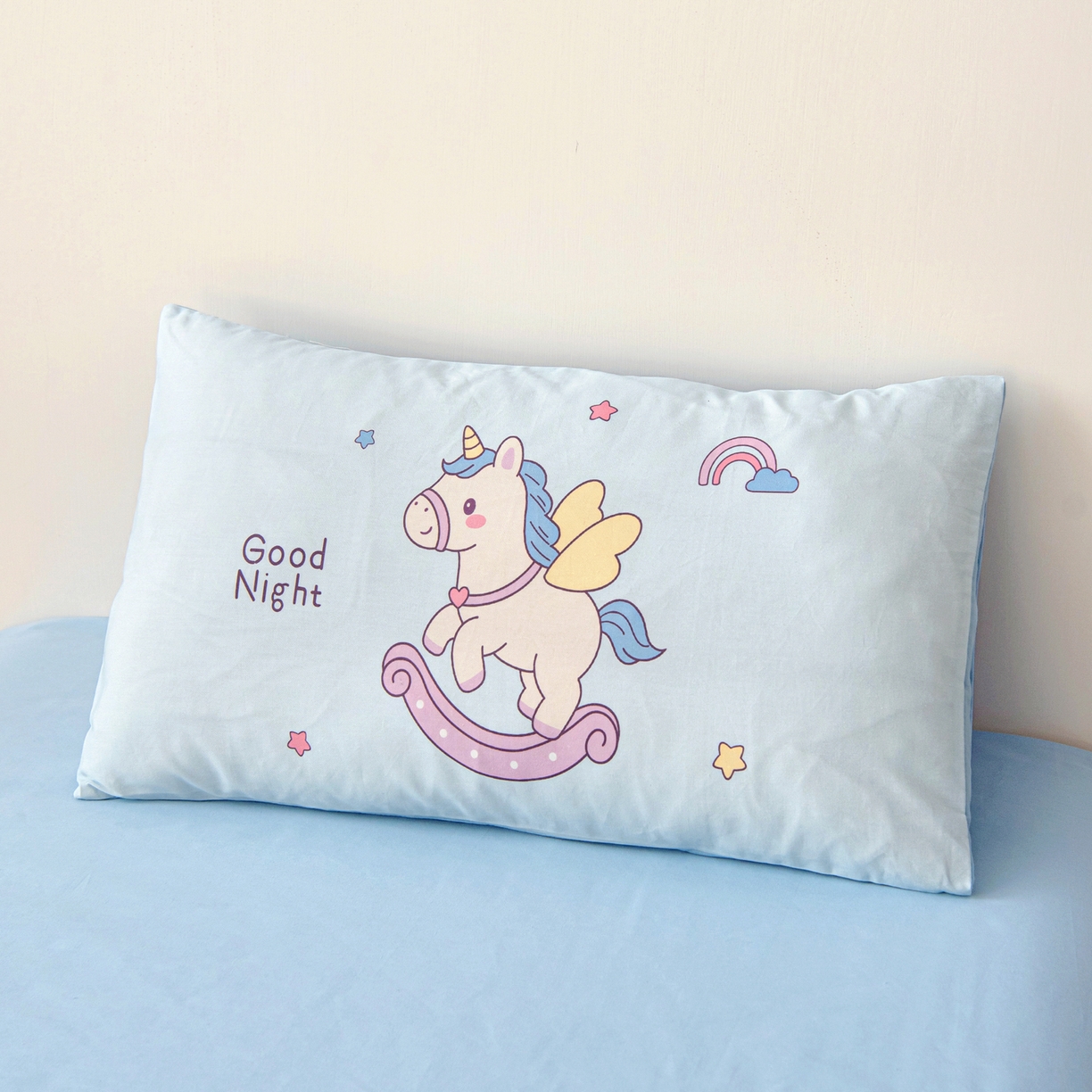 91家纺网 家纺一手货源 找家纺 御棉坊 2026新款A类全棉纯棉40S数码印花幼儿园入园三件套被子宝宝午睡被芯六件套 彩虹小马