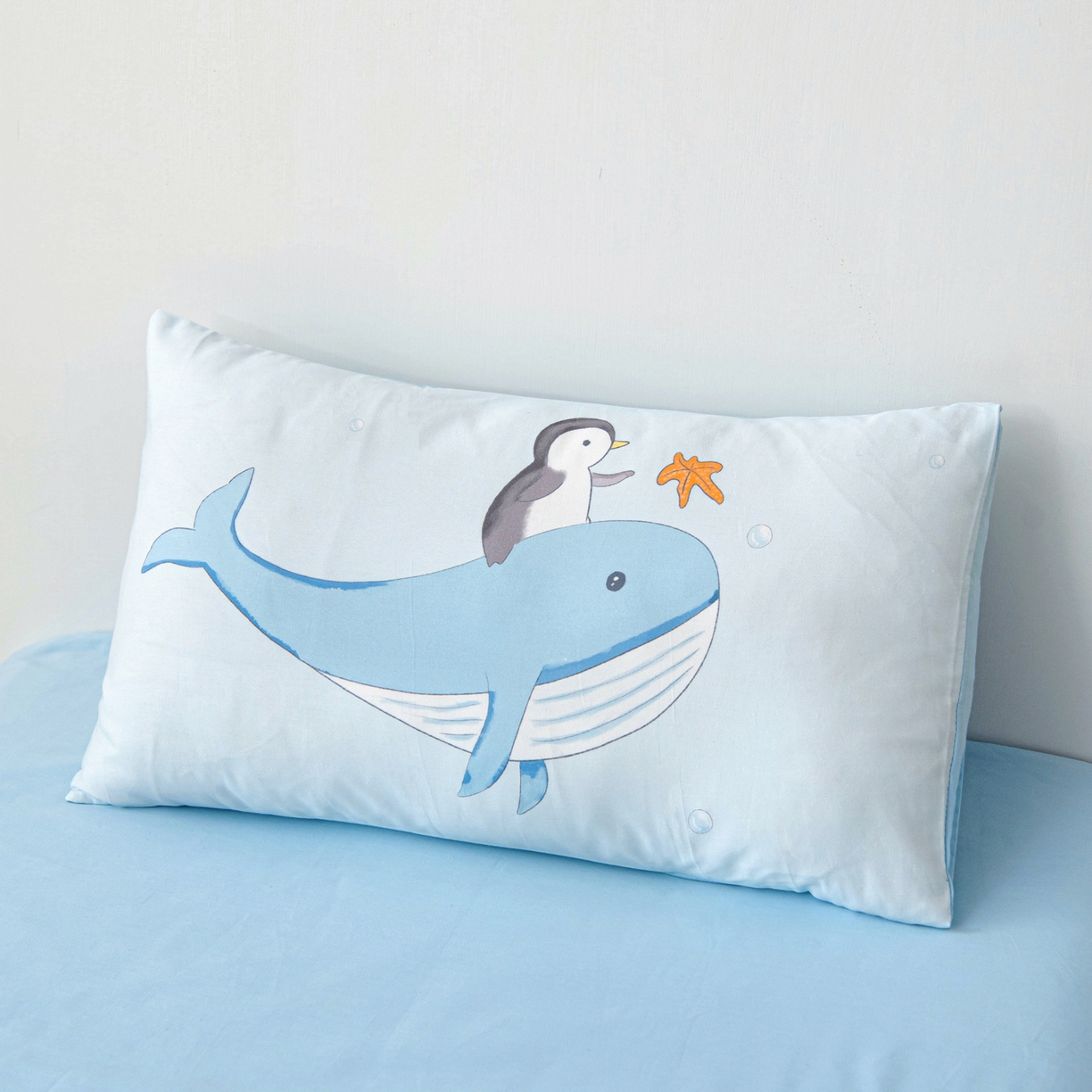 91家纺网 家纺一手货源 找家纺 御棉坊 2026新款A类全棉纯棉40S数码印花幼儿园入园三件套被子宝宝午睡被芯六件套 海底漫游记