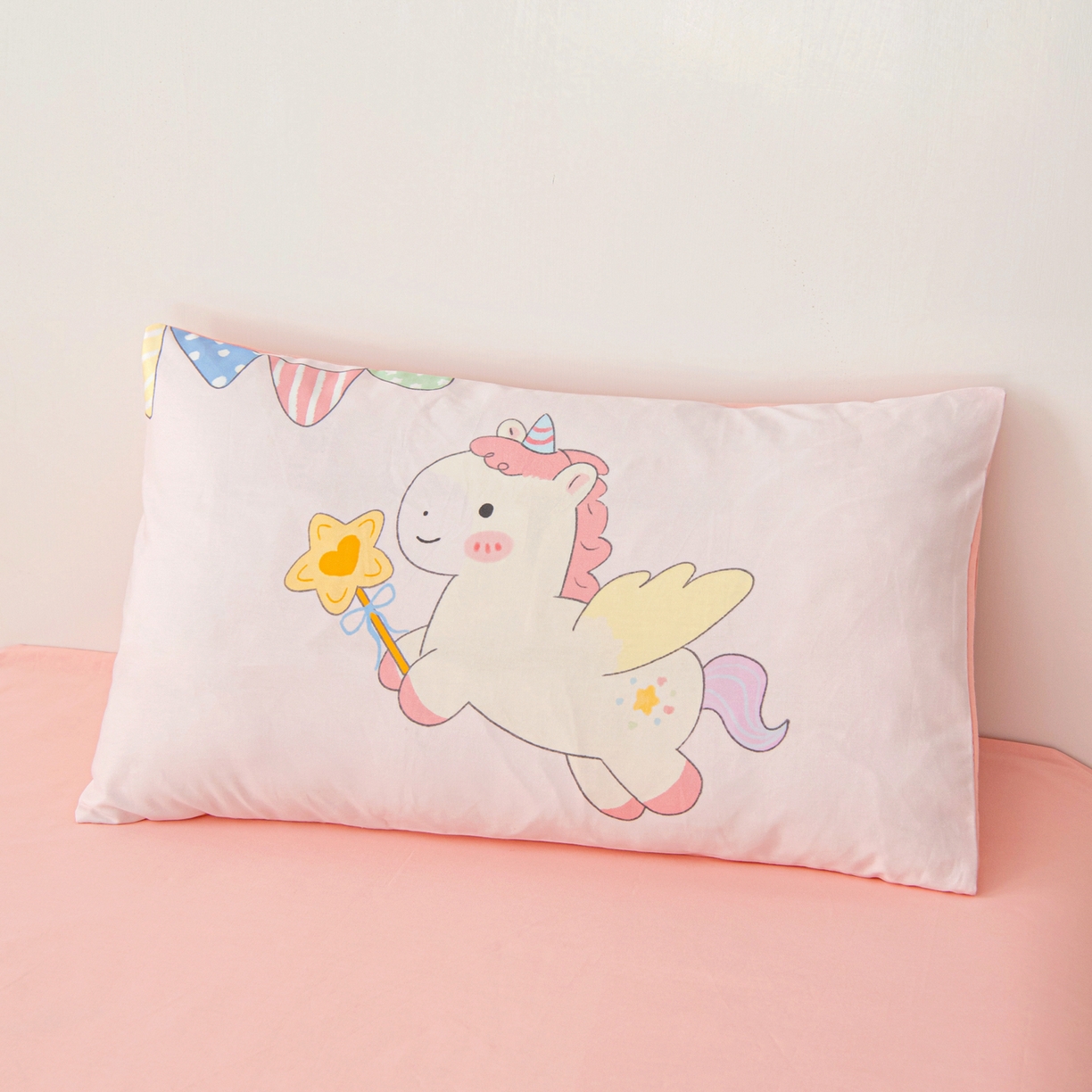 91家纺网 家纺一手货源 找家纺 御棉坊 2026新款A类全棉纯棉40S数码印花幼儿园入园三件套被子宝宝午睡被芯六件套 魔法飞马