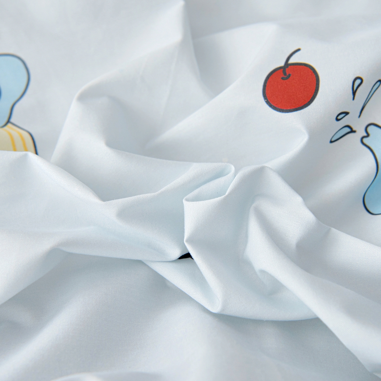 91家纺网 家纺一手货源 找家纺 御棉坊 2026新款A类全棉纯棉40S数码印花幼儿园入园三件套被子宝宝午睡被芯六件套 苹果小象