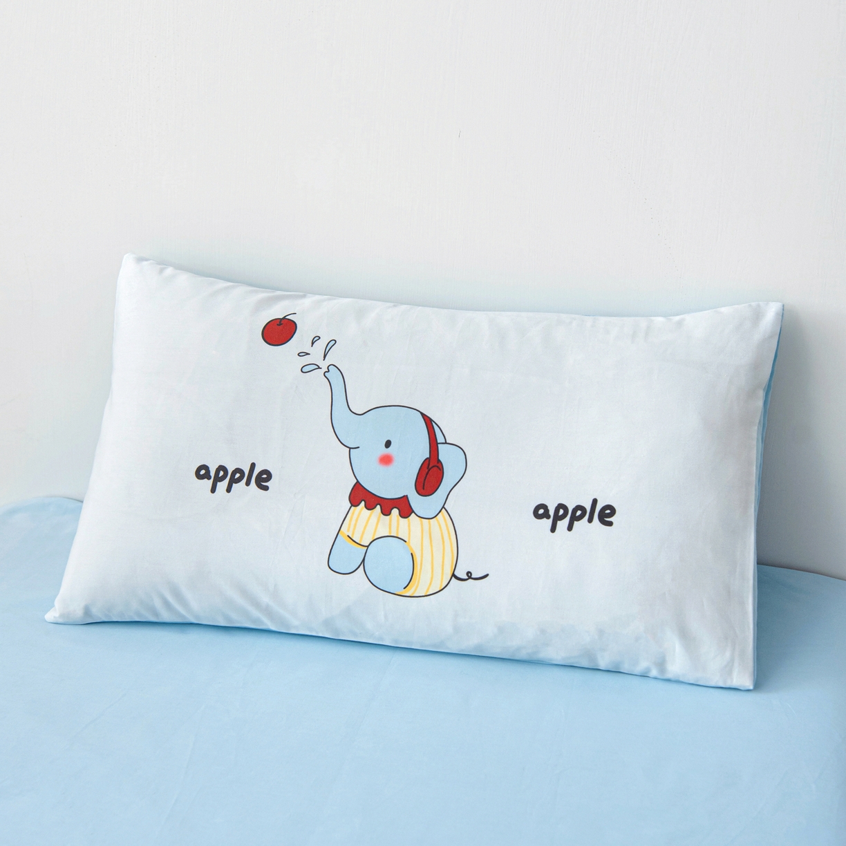 91家纺网 家纺一手货源 找家纺 御棉坊 2026新款A类全棉纯棉40S数码印花幼儿园入园三件套被子宝宝午睡被芯六件套 苹果小象