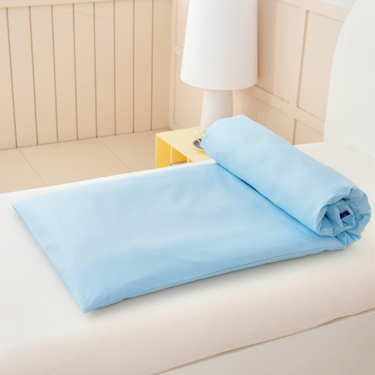 91家纺网 家纺一手货源 找家纺 御棉坊 2026新款A类全棉纯棉40S数码印花幼儿园入园三件套被子宝宝午睡被芯六件套 苹果小象