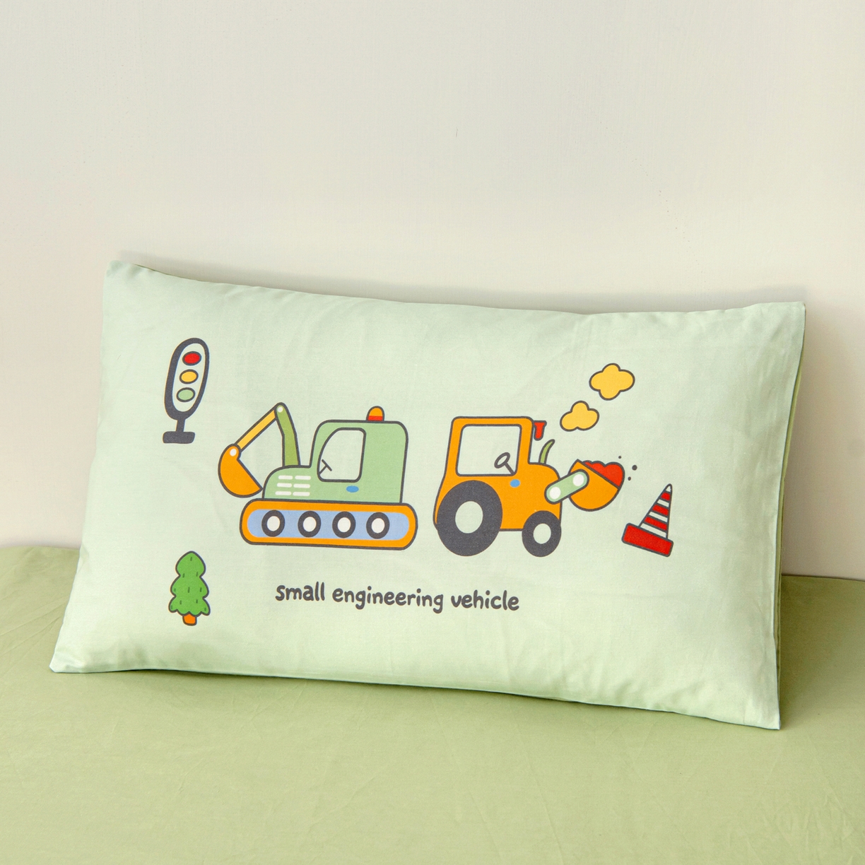 91家纺网 家纺一手货源 找家纺 御棉坊 2026新款A类全棉纯棉40S数码印花幼儿园入园三件套被子宝宝午睡被芯六件套 森林工程队