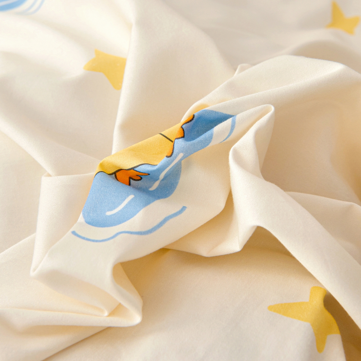 91家纺网 家纺一手货源 找家纺 御棉坊 2026新款A类全棉纯棉40S数码印花幼儿园入园三件套被子宝宝午睡被芯六件套 生日小鸭