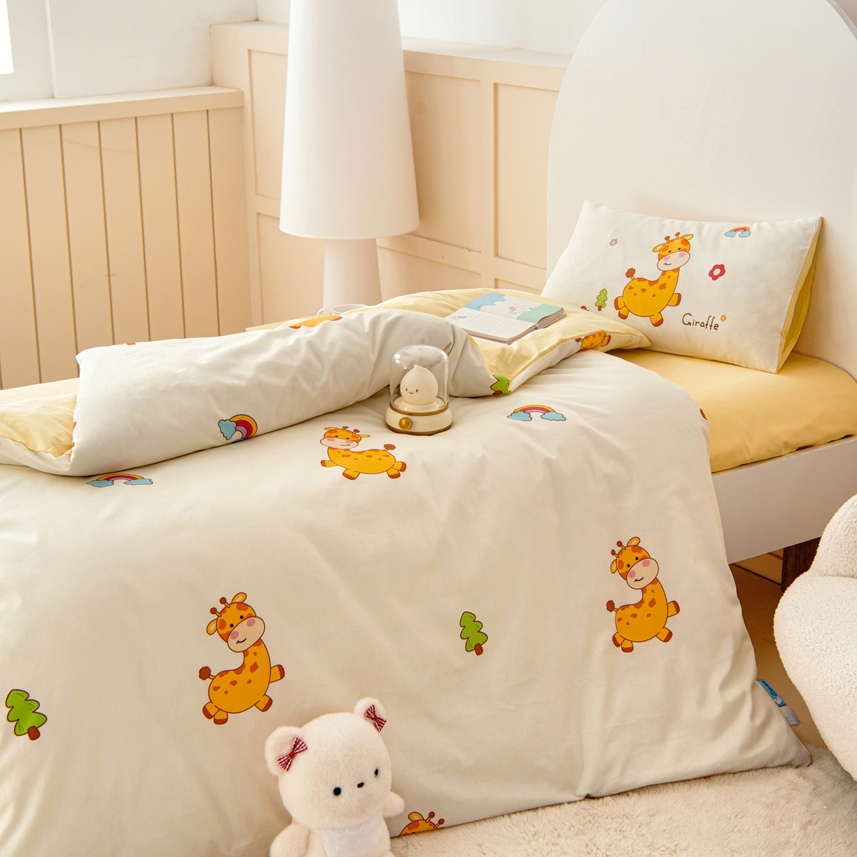 91家纺网 家纺一手货源 找家纺 御棉坊 2026新款A类全棉纯棉40S数码印花幼儿园入园三件套被子宝宝午睡被芯六件套 小鹿宝宝