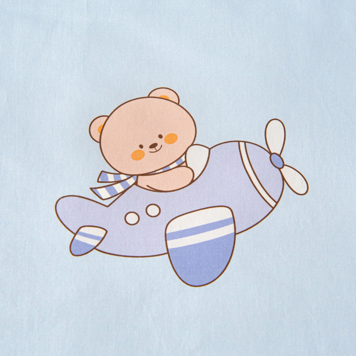 91家纺网 家纺一手货源 找家纺 御棉坊 2026新款A类全棉纯棉40S数码印花幼儿园入园三件套被子宝宝午睡被芯六件套 小熊飞行员