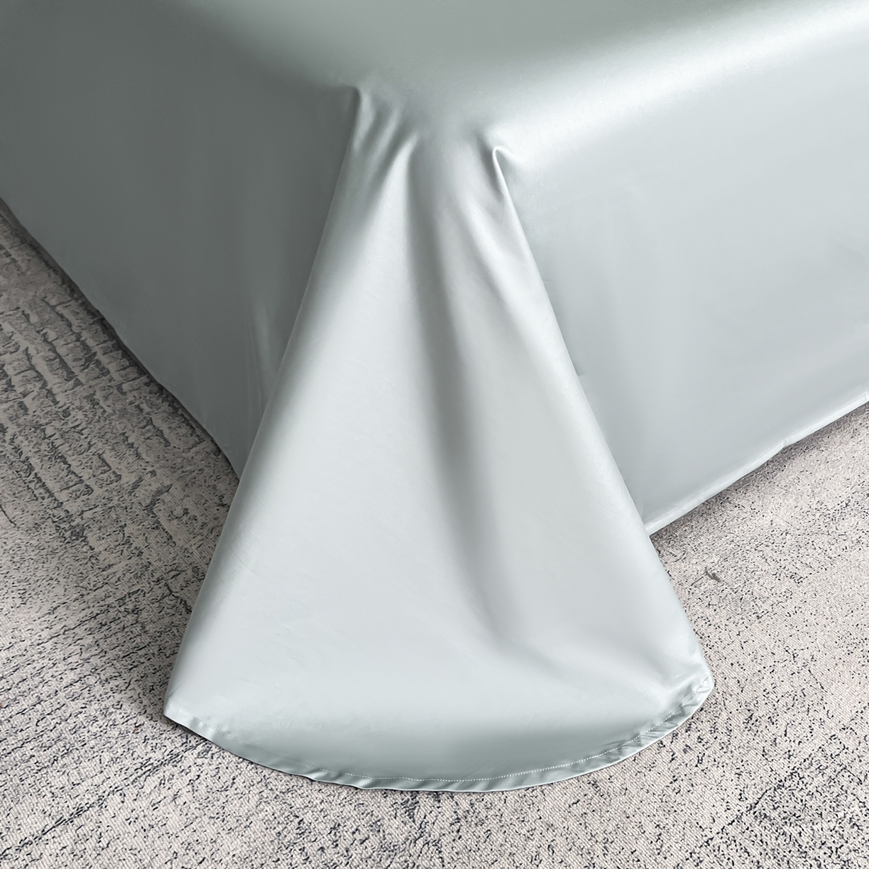 91家纺网 家纺一手货源 找家纺 置顶家纺 2026新款春夏山茶花亲肤拼接刺绣四件套 山茶花-繁星蓝