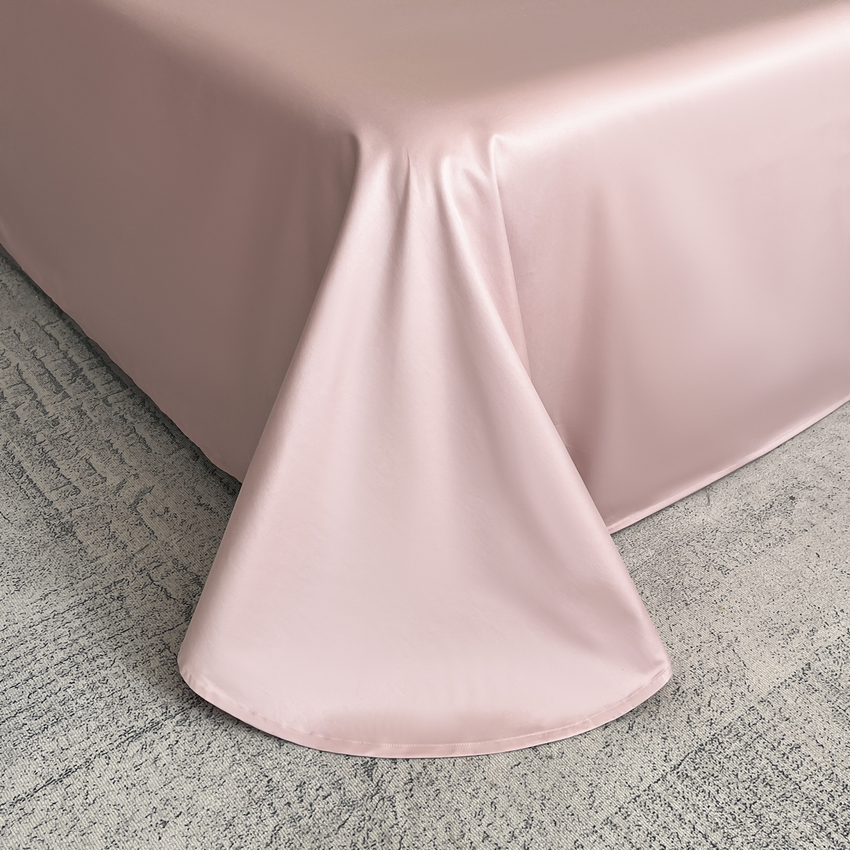 91家纺网 家纺一手货源 找家纺 置顶家纺 2026新款春夏山茶花亲肤拼接刺绣四件套 山茶花-浅豆沙