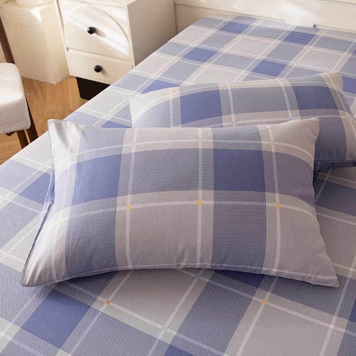 91家纺网 家纺一手货源 找家纺 （总）八十八家纺 2026新款无印风全棉纯棉斜纹条格单枕套枕套单件单品枕套