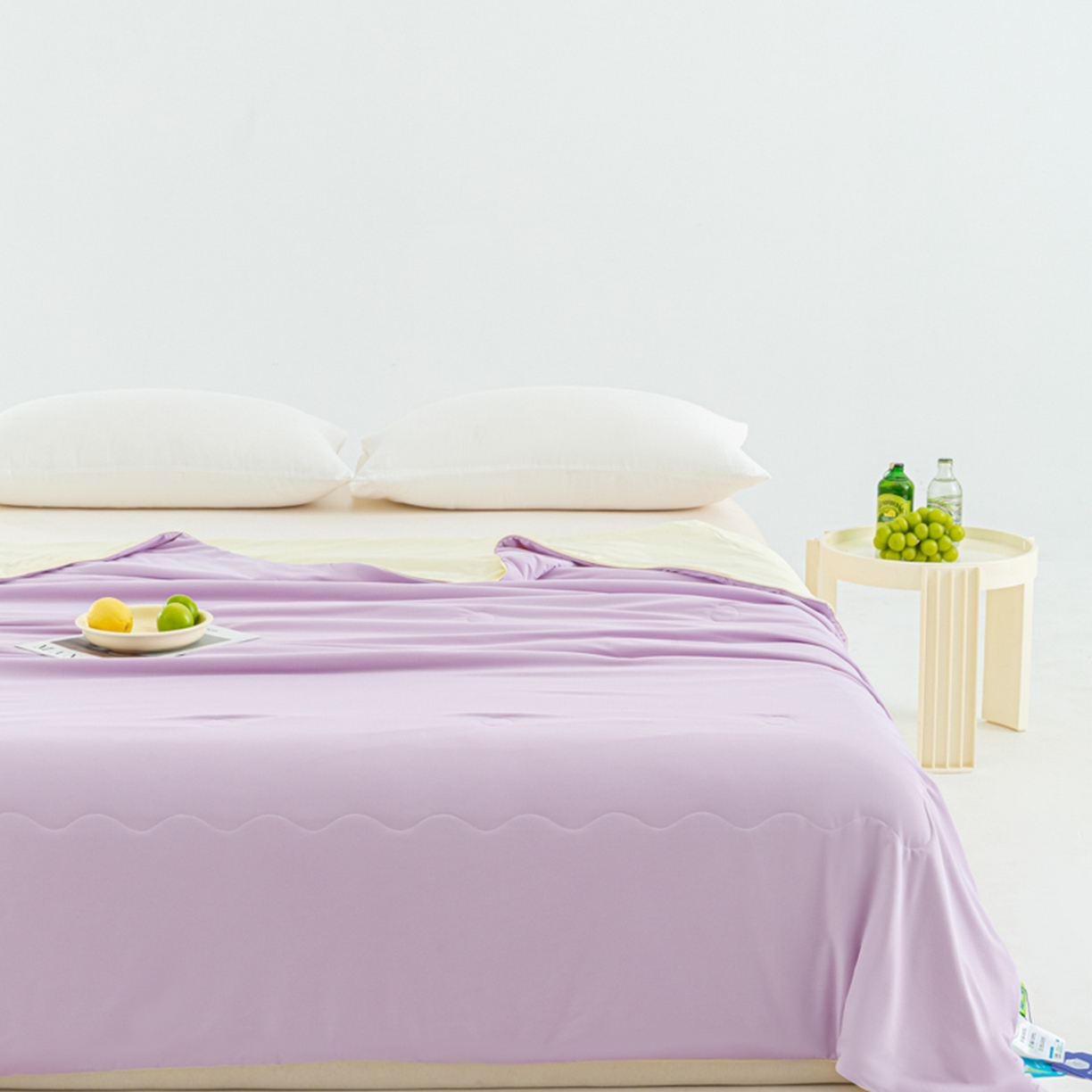 91家纺网 家纺一手货源 找家纺 爱彼家纺 2026马年新款冰感黑科技冰卡小凉被单夏被自带降温buff一触透心凉-冰卡夏被系列一 冰卡-浅紫+芝士