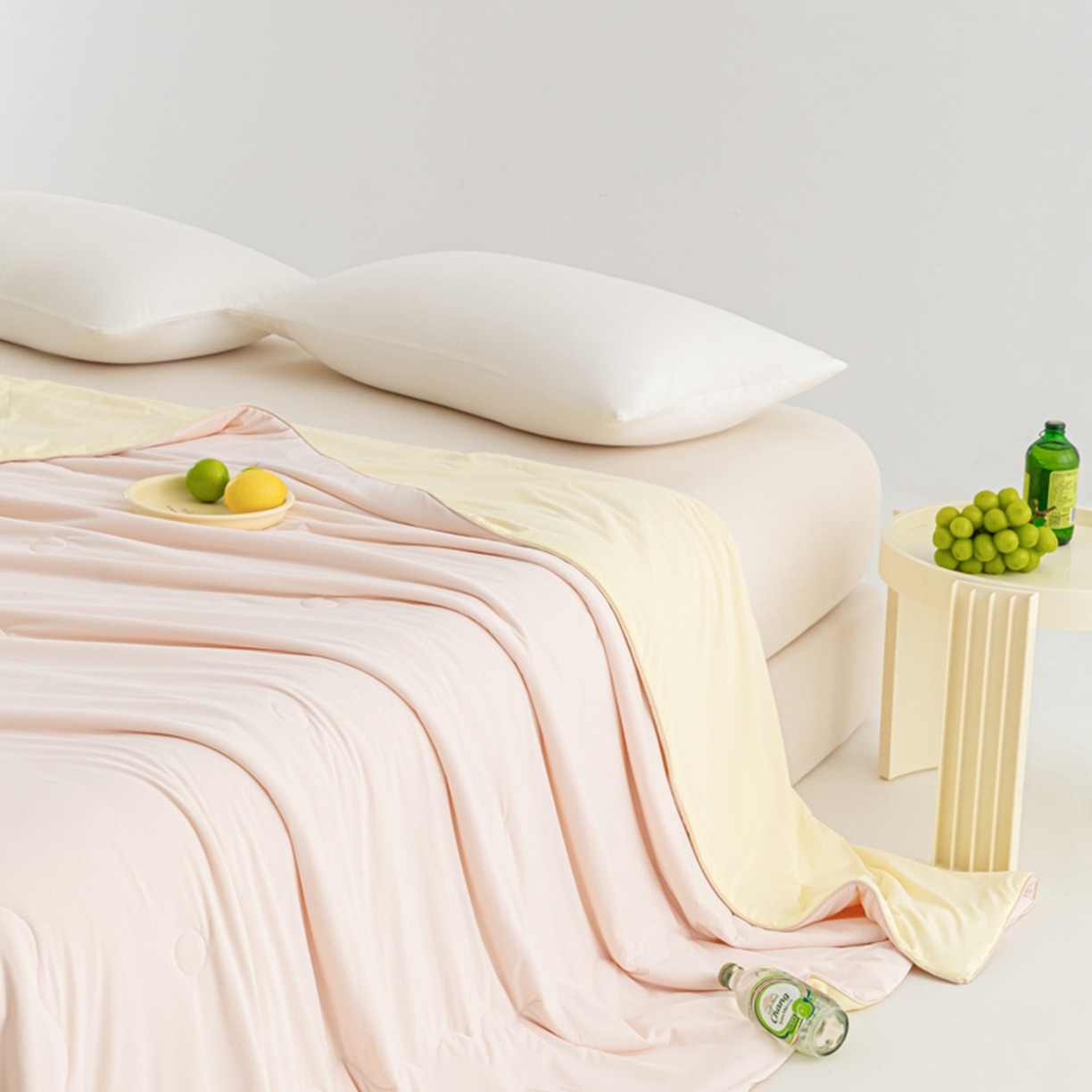 91家纺网 家纺一手货源 找家纺 爱彼家纺 2026马年新款冰感黑科技冰卡小凉被单夏被自带降温buff一触透心凉-冰卡夏被系列一 冰卡-浅粉+芝士