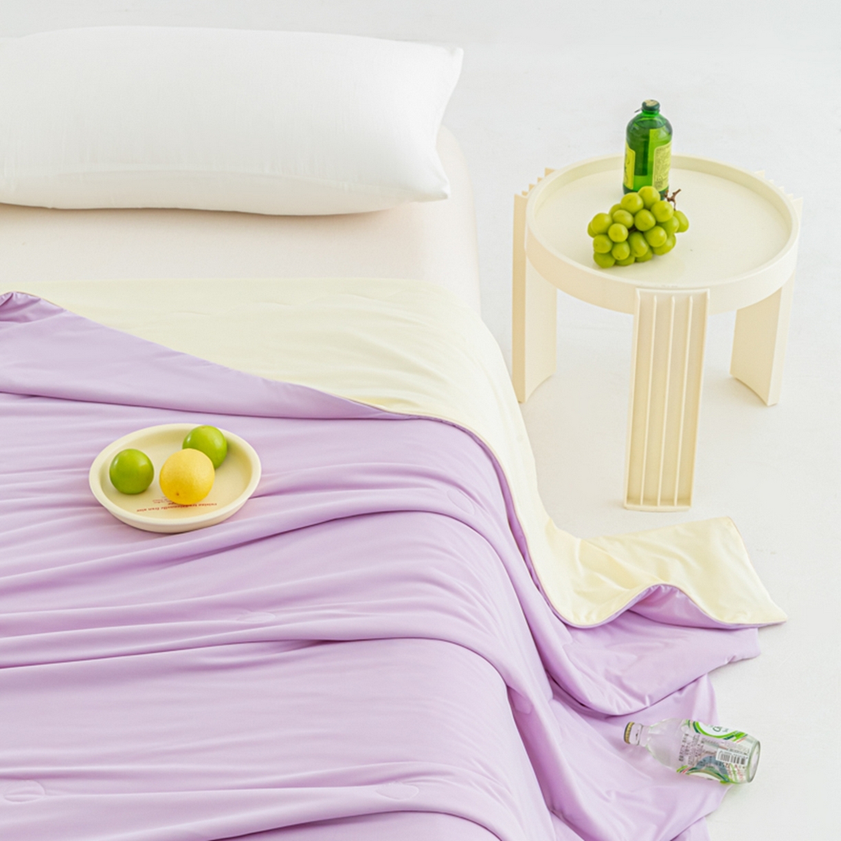 91家纺网 家纺一手货源 找家纺 爱彼家纺 2026马年新款冰感黑科技冰卡小凉被单夏被自带降温buff一触透心凉-冰卡夏被系列一 冰卡-浅紫+芝士