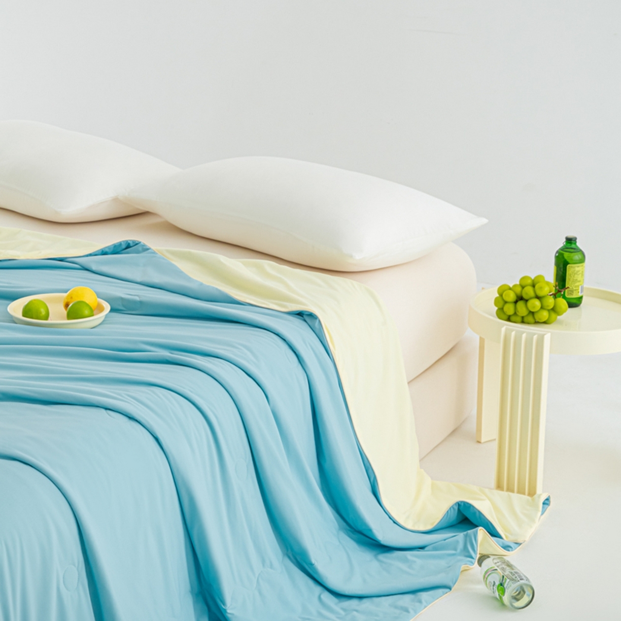 91家纺网 家纺一手货源 找家纺 爱彼家纺 2026马年新款冰感黑科技冰卡小凉被单夏被自带降温buff一触透心凉-冰卡夏被系列一 冰卡-天蓝+芝士