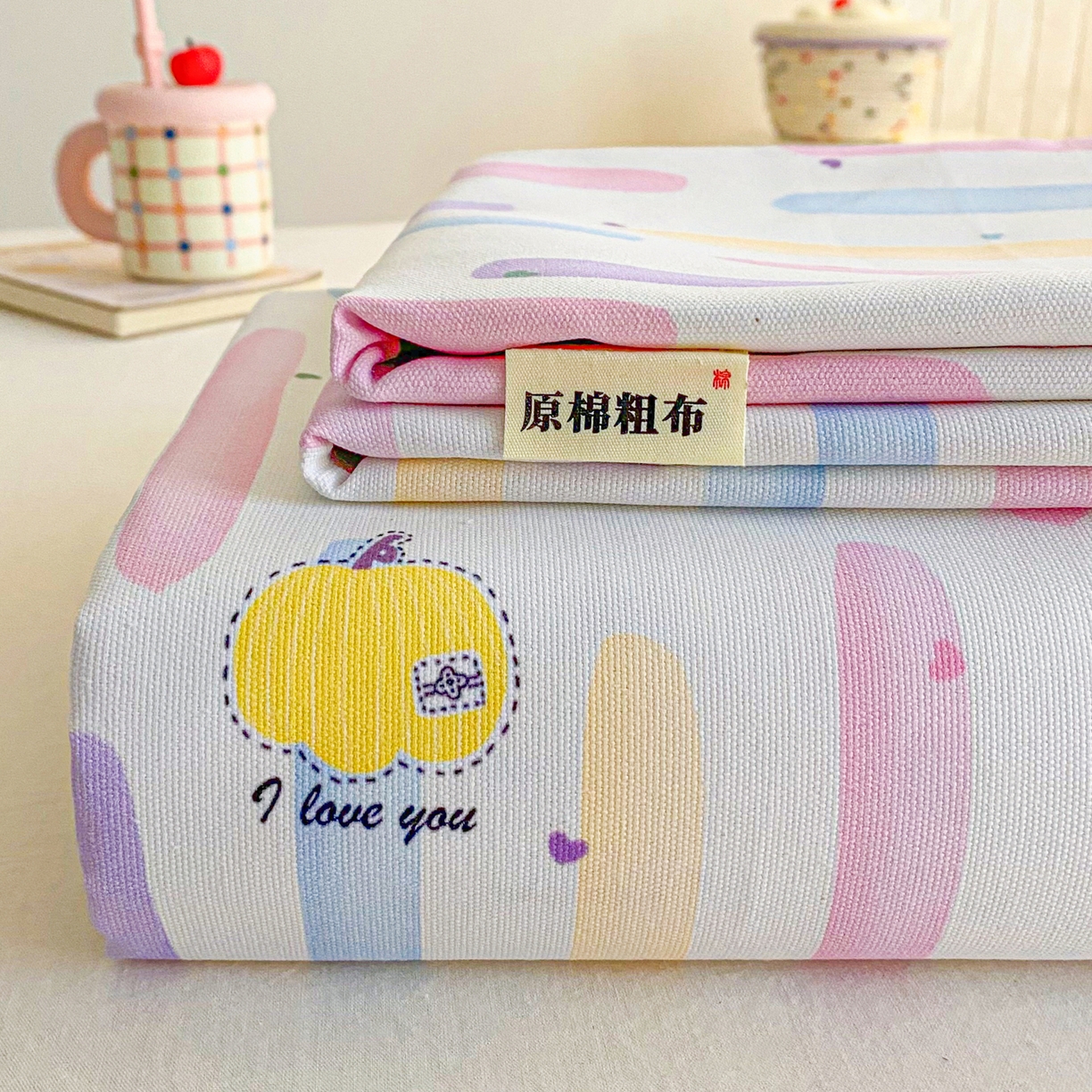 91家纺网 家纺一手货源 找家纺 （总）首爱家纺 2026新款印花老粗布床单单品床单床单单件