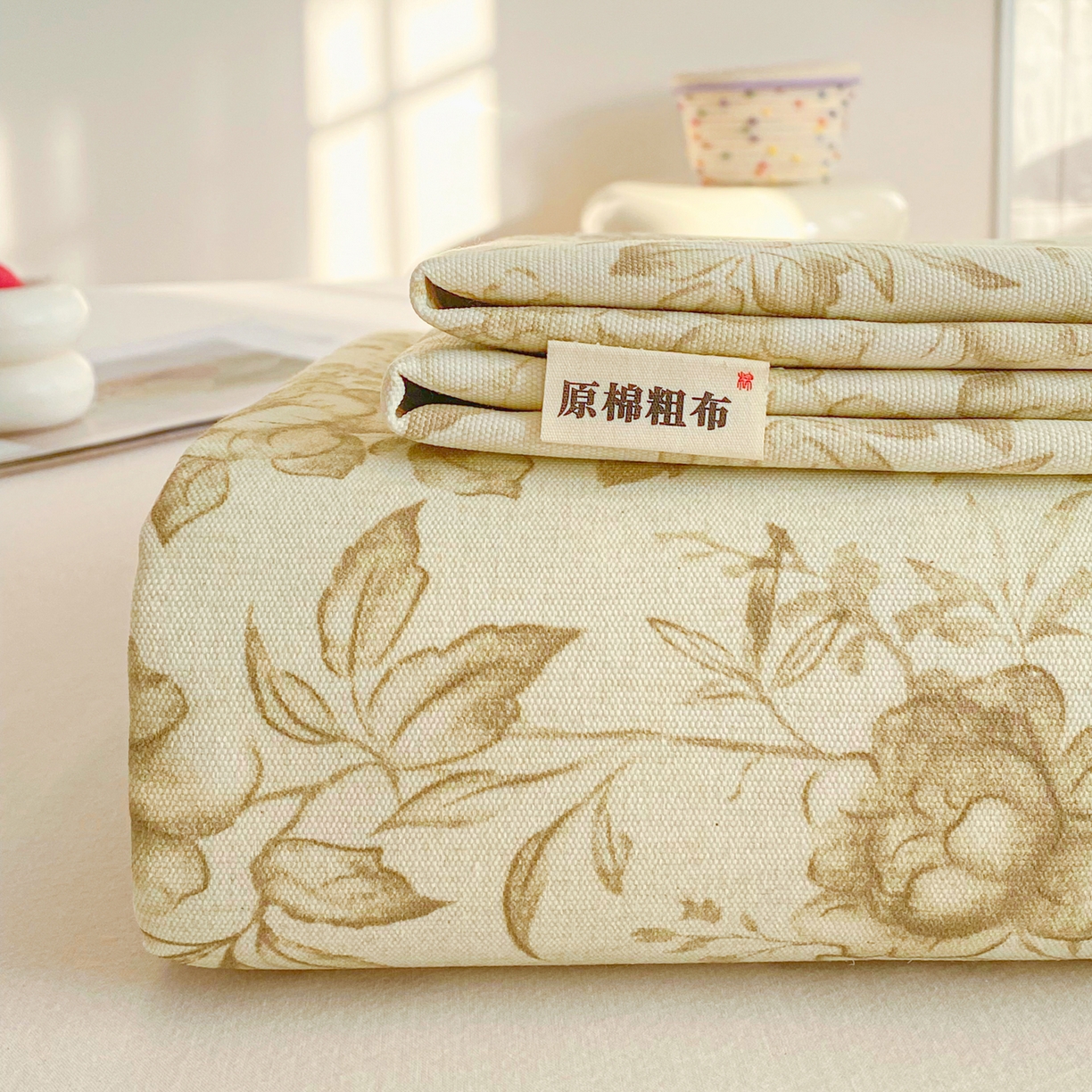 91家纺网 家纺一手货源 找家纺 （总）首爱家纺 2026新款印花老粗布床单单品床单床单单件