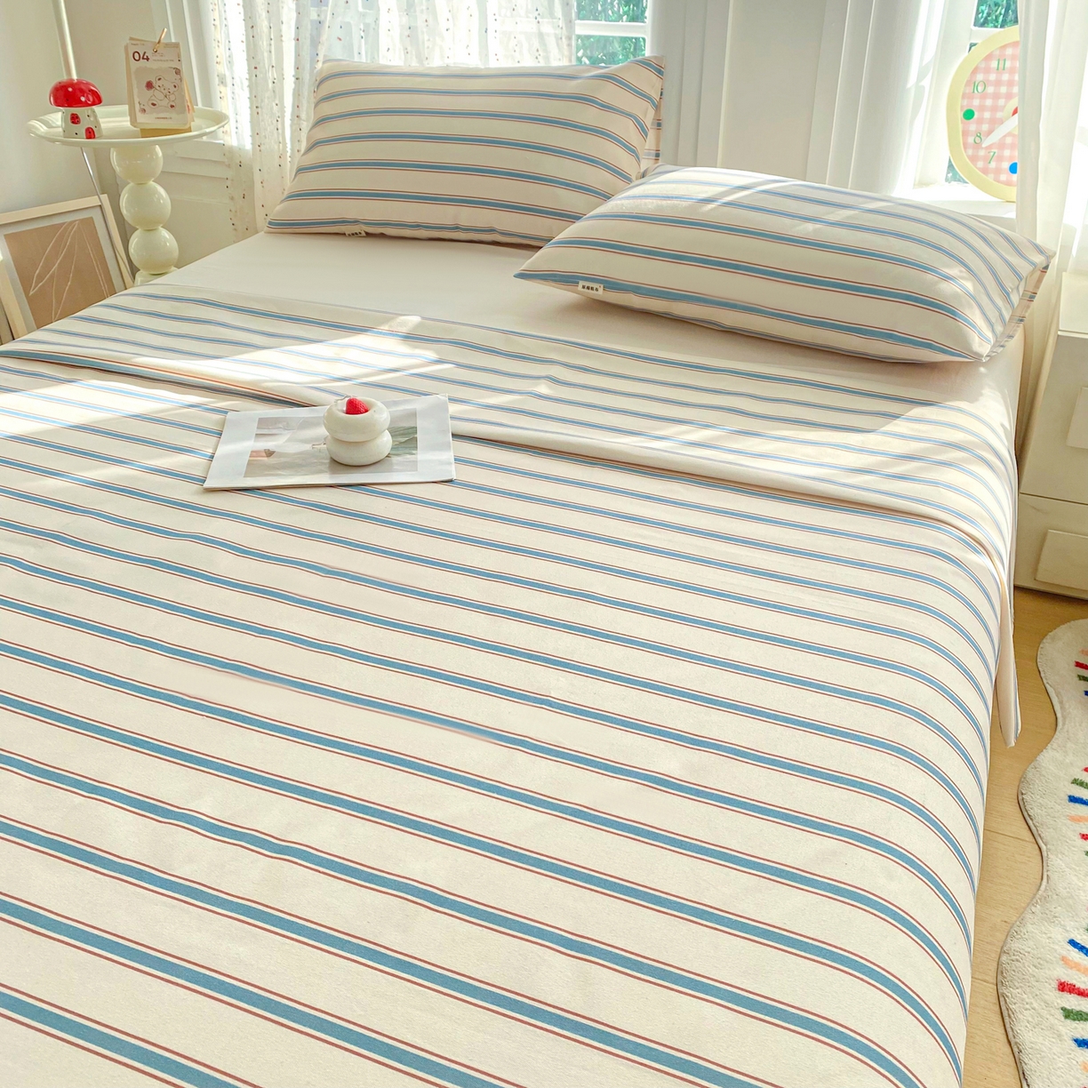 91家纺网 家纺一手货源 找家纺 首爱家纺 2026新款印花老粗布床单单品床单床单单件 法蒂