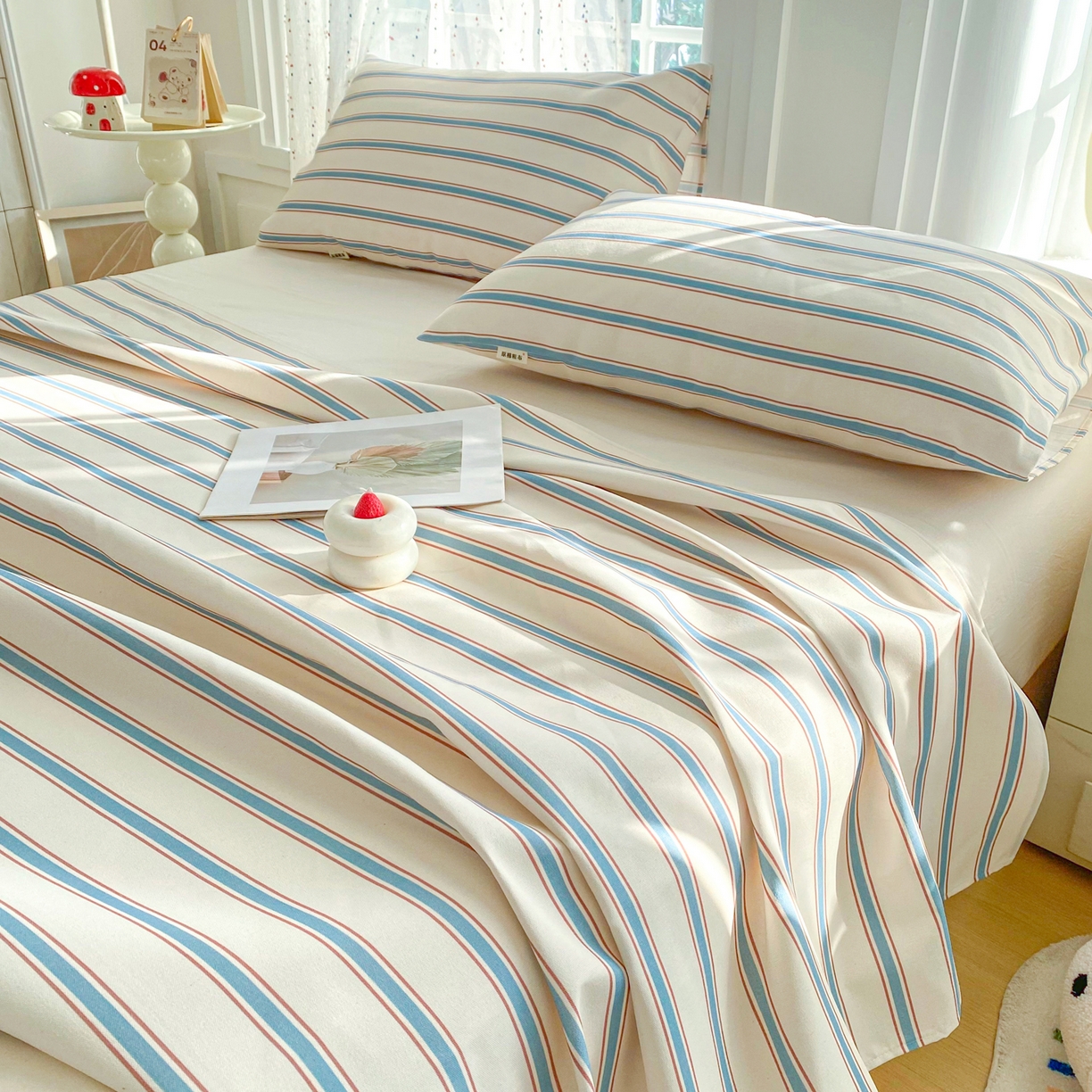 91家纺网 家纺一手货源 找家纺 首爱家纺 2026新款印花老粗布床单单品床单床单单件 法蒂