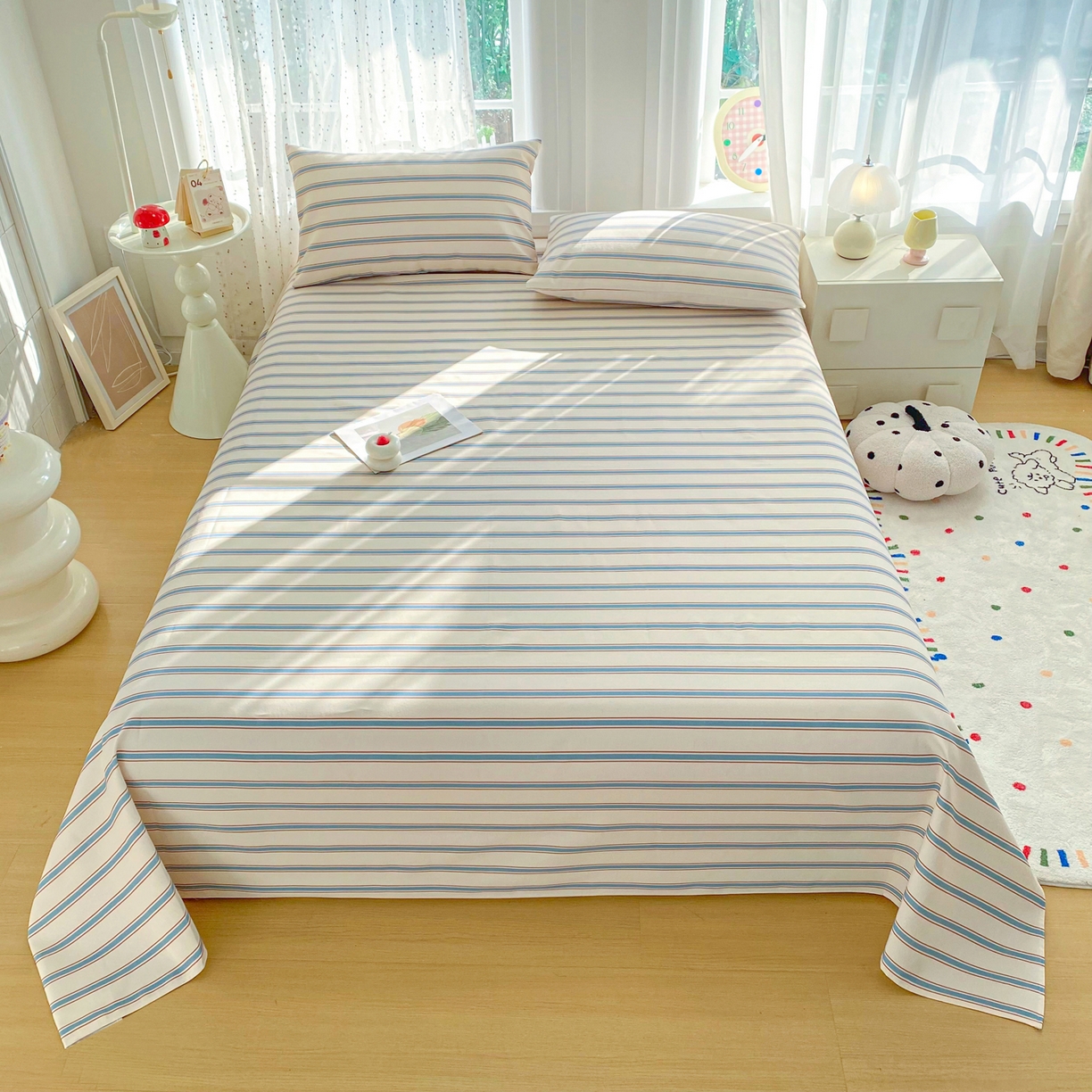 91家纺网 家纺一手货源 找家纺 首爱家纺 2026新款印花老粗布床单单品床单床单单件 法蒂