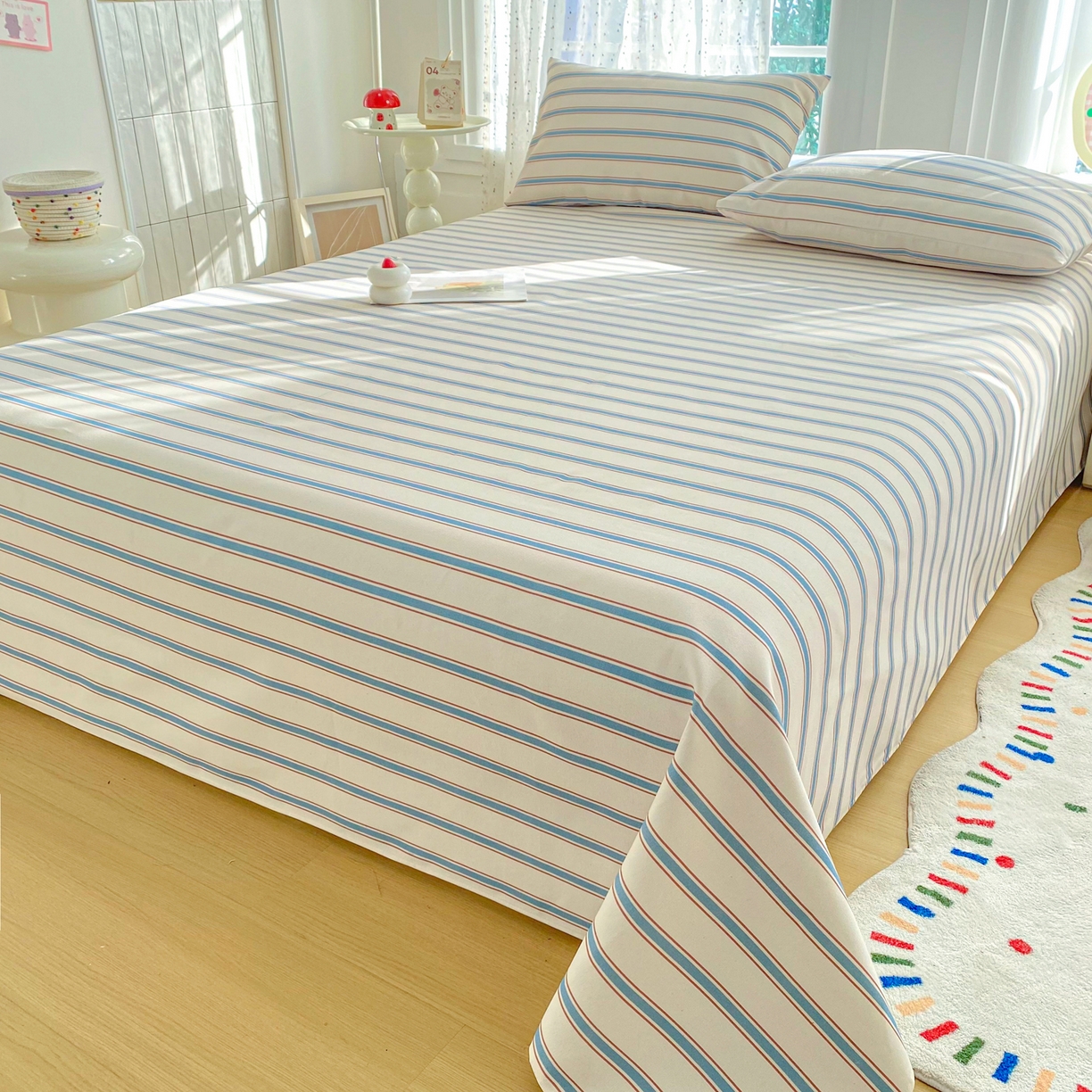 91家纺网 家纺一手货源 找家纺 首爱家纺 2026新款印花老粗布床单单品床单床单单件 法蒂