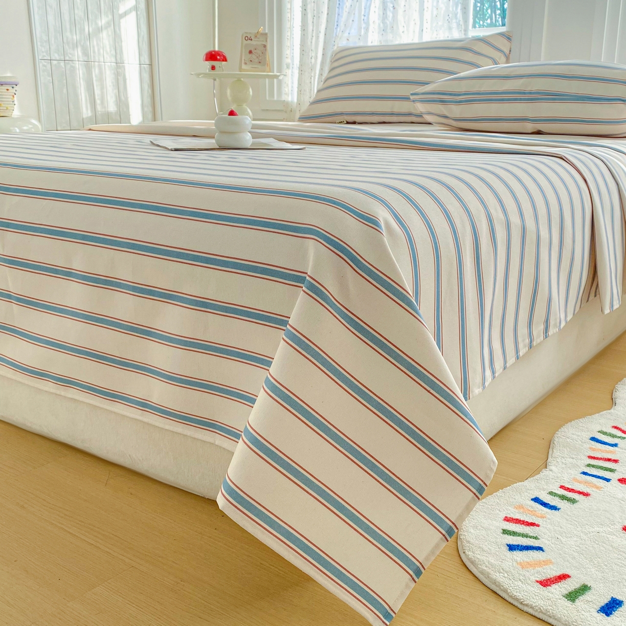 91家纺网 家纺一手货源 找家纺 首爱家纺 2026新款印花老粗布床单单品床单床单单件 法蒂