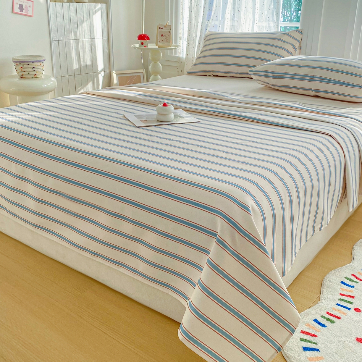 91家纺网 家纺一手货源 找家纺 首爱家纺 2026新款印花老粗布床单单品床单床单单件 法蒂