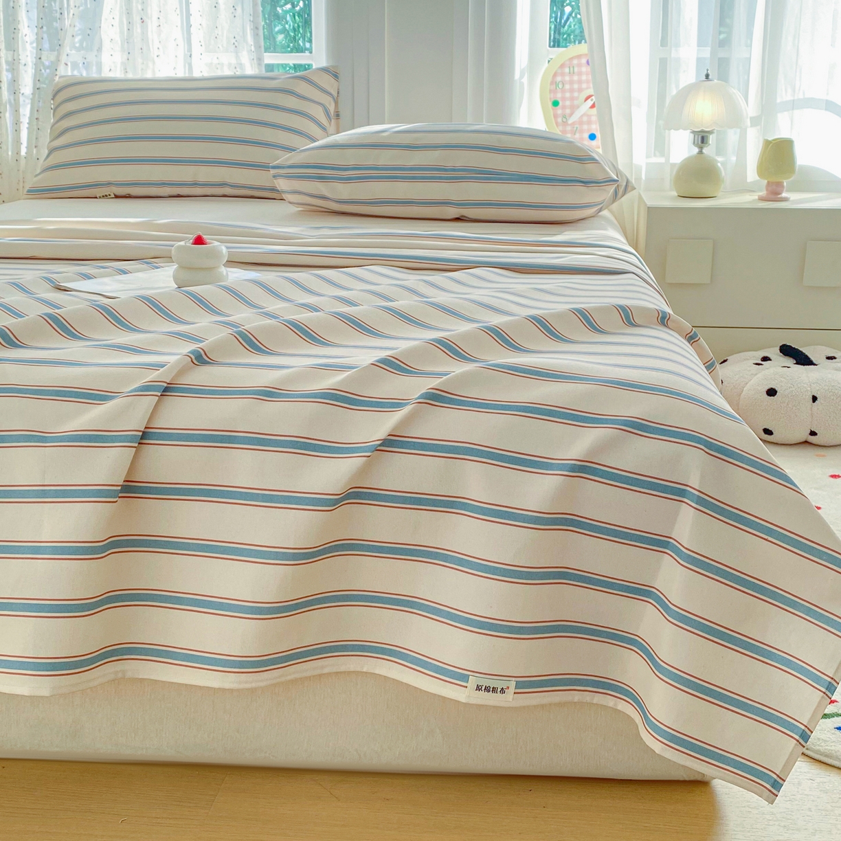 91家纺网 家纺一手货源 找家纺 首爱家纺 2026新款印花老粗布床单单品床单床单单件 法蒂