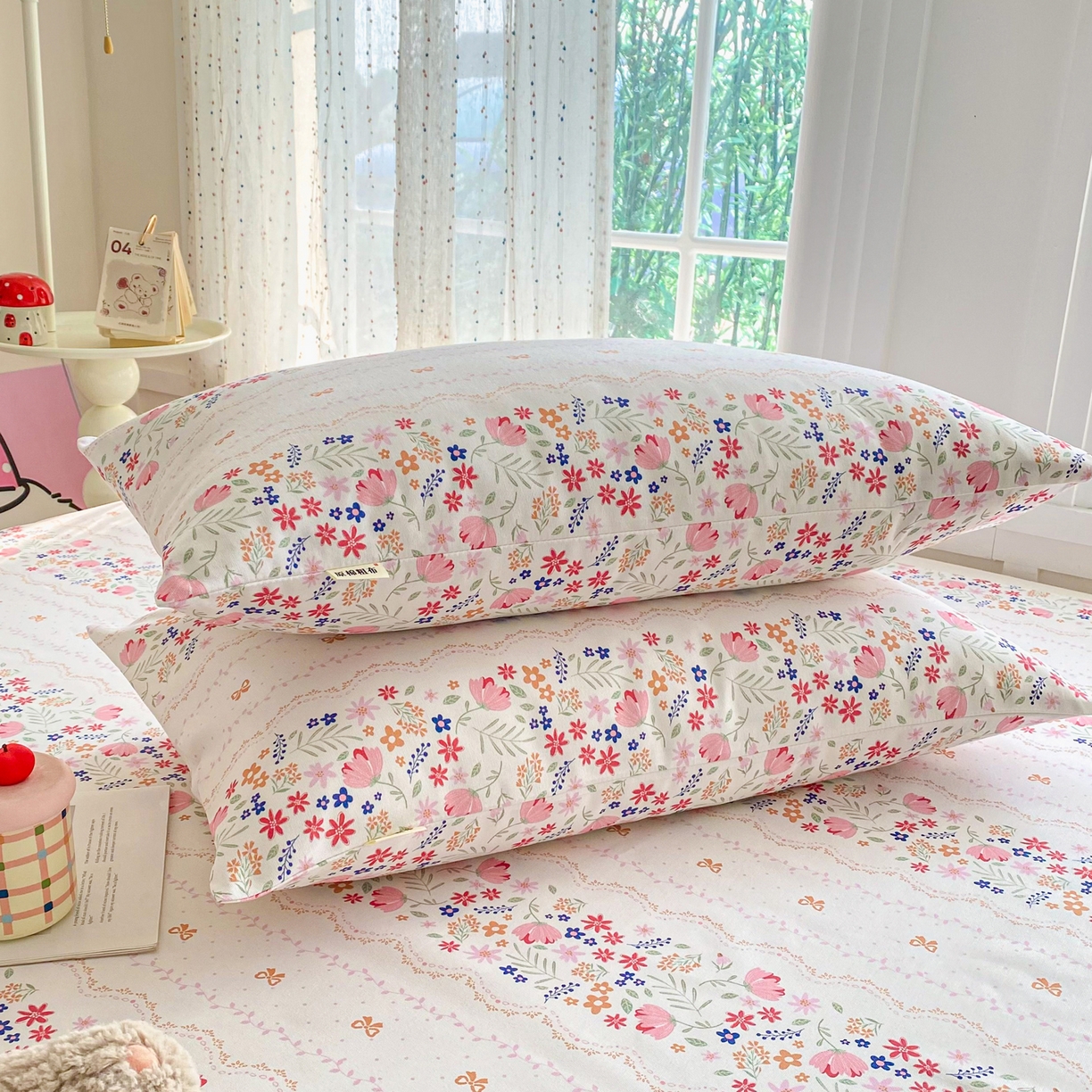 91家纺网 家纺一手货源 找家纺 首爱家纺 2026新款印花老粗布床单单品床单床单单件 芬芳