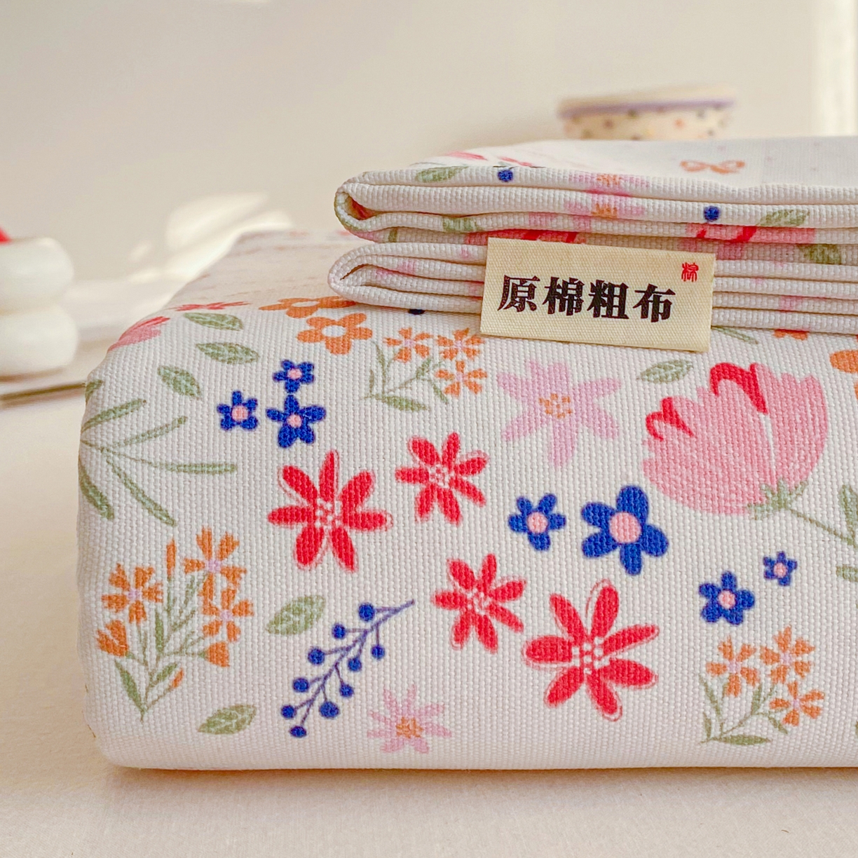 91家纺网 家纺一手货源 找家纺 首爱家纺 2026新款印花老粗布床单单品床单床单单件 芬芳