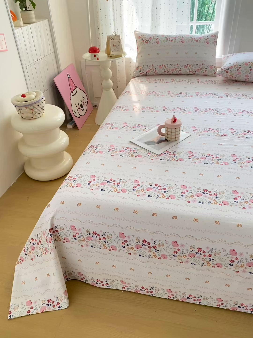 91家纺网 家纺一手货源 找家纺 首爱家纺 2026新款印花老粗布床单单品床单床单单件 芬芳