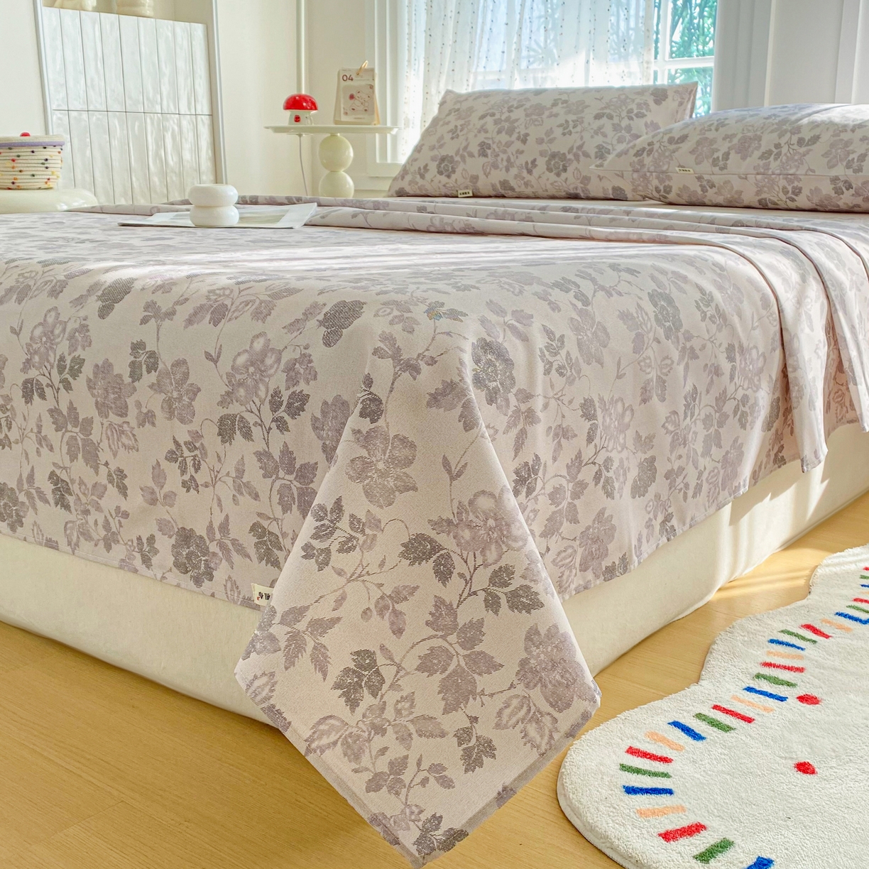 91家纺网 家纺一手货源 找家纺 首爱家纺 2026新款印花老粗布床单单品床单床单单件 墨晔