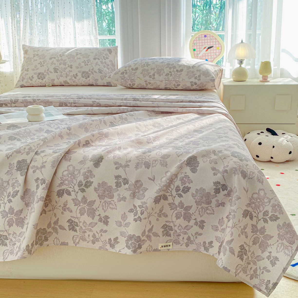 91家纺网 家纺一手货源 找家纺 首爱家纺 2026新款印花老粗布床单单品床单床单单件 墨晔