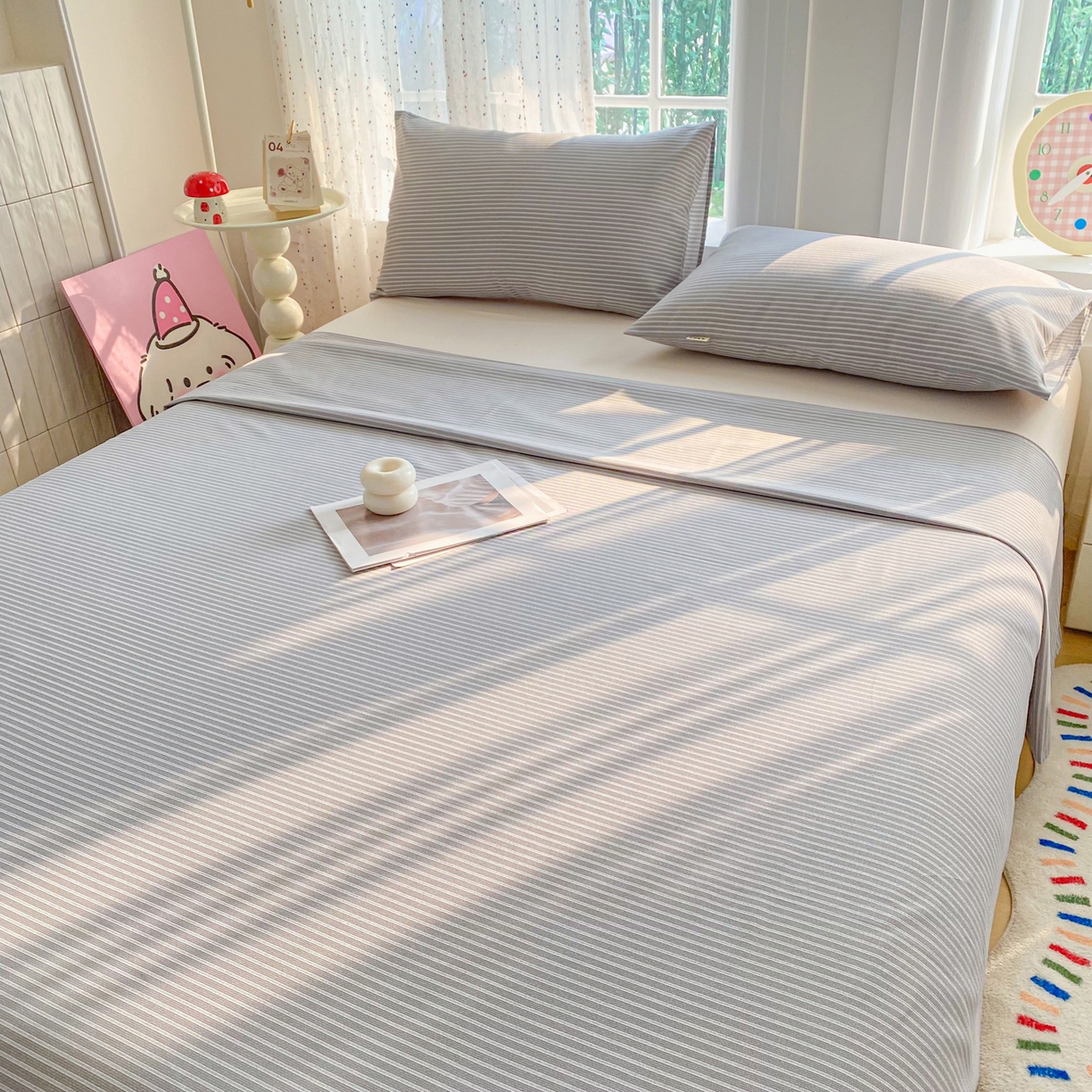 91家纺网 家纺一手货源 找家纺 首爱家纺 2026新款印花老粗布床单单品床单床单单件 慕斯