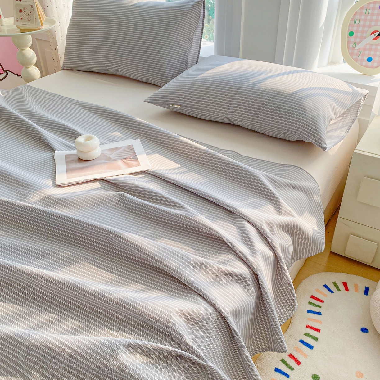 91家纺网 家纺一手货源 找家纺 首爱家纺 2026新款印花老粗布床单单品床单床单单件 慕斯