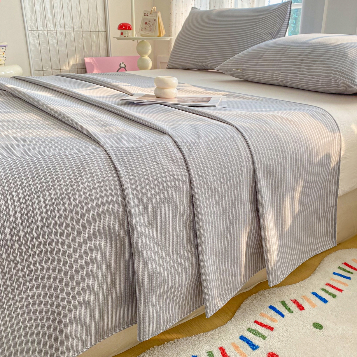 91家纺网 家纺一手货源 找家纺 首爱家纺 2026新款印花老粗布床单单品床单床单单件 慕斯