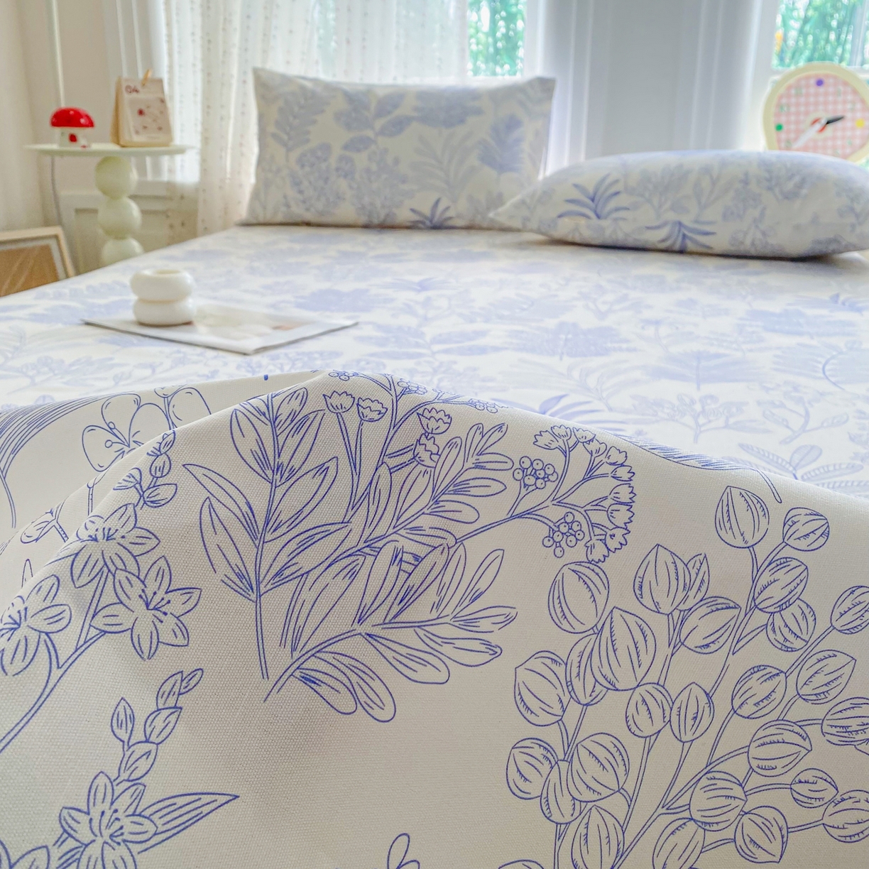 91家纺网 家纺一手货源 找家纺 首爱家纺 2026新款印花老粗布床单单品床单床单单件 柒婳