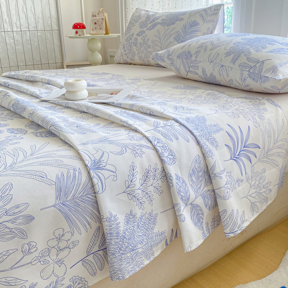 91家纺网 家纺一手货源 找家纺 首爱家纺 2026新款印花老粗布床单单品床单床单单件 柒婳