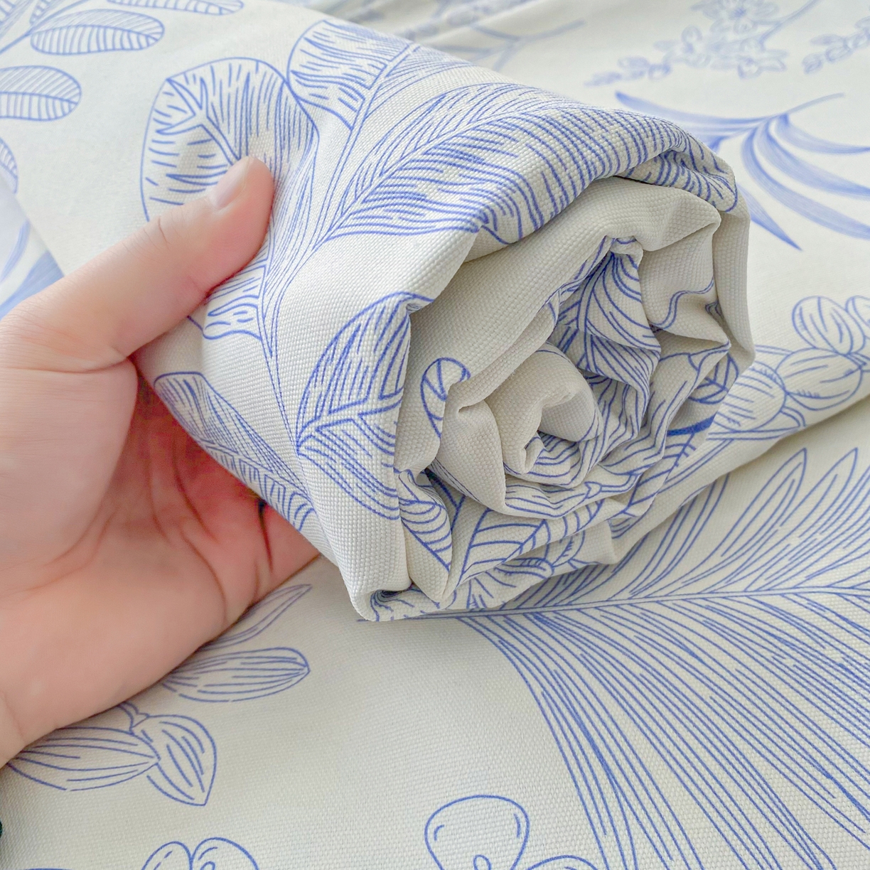 91家纺网 家纺一手货源 找家纺 首爱家纺 2026新款印花老粗布床单单品床单床单单件 柒婳