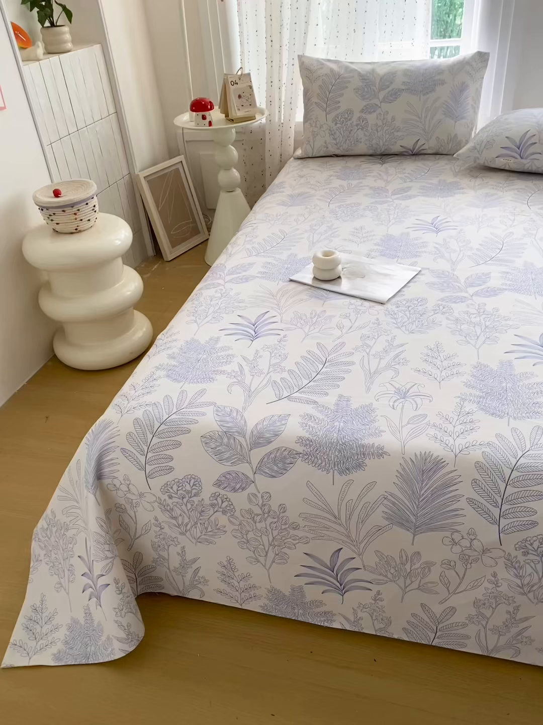 91家纺网 家纺一手货源 找家纺 首爱家纺 2026新款印花老粗布床单单品床单床单单件 柒婳