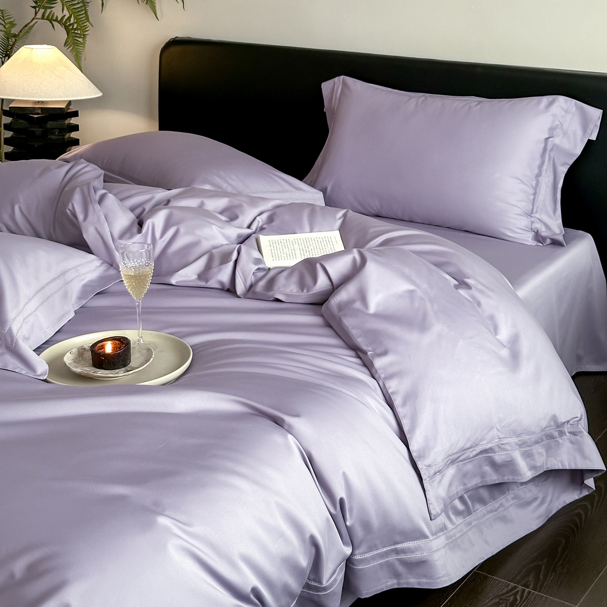 91家纺网 家纺一手货源 找家纺 （总）卡巴伦家纺 2026新款全棉安娜轻氧裸感棉亚朵同款四件套（控价标准号：398元 会员：-20元 如需快递盒需加5元）